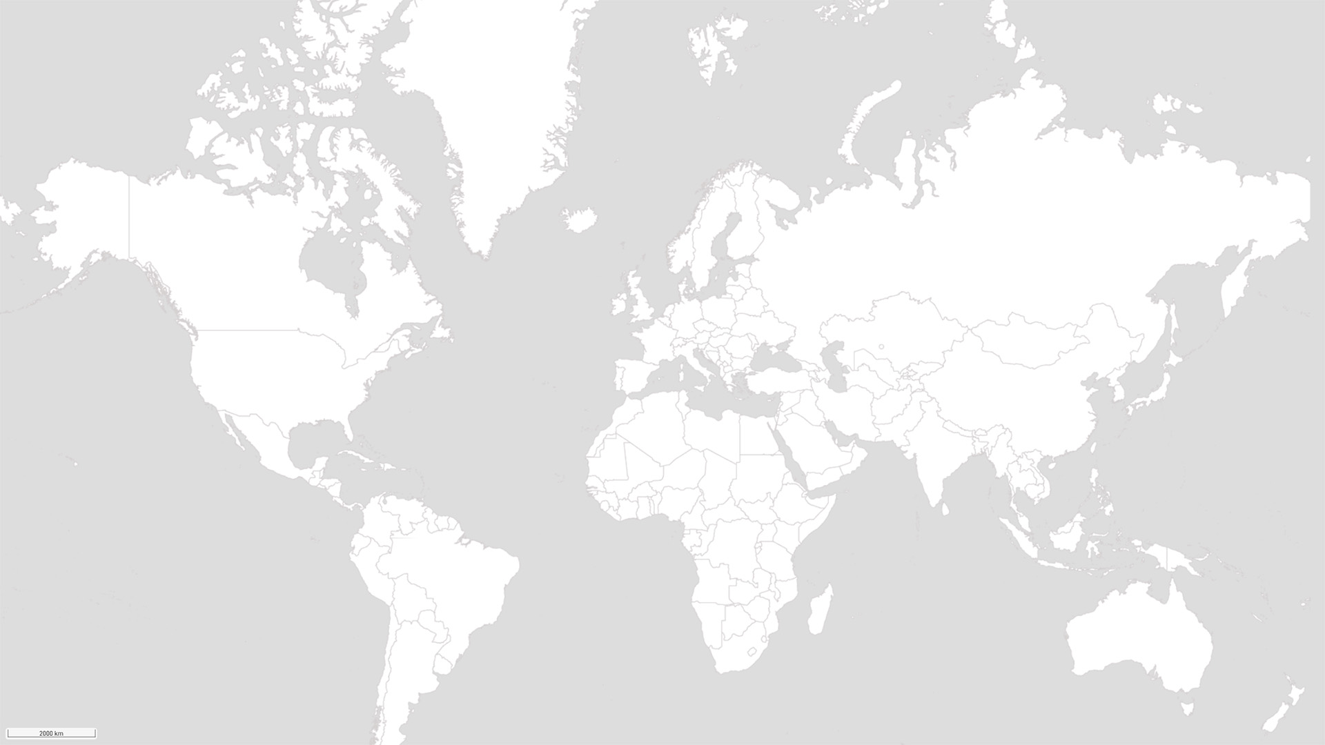 GeoJSON全球轮廓地图