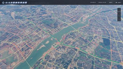 GIS地图道路拥堵图
