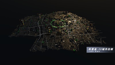 秋香金-上海市黄埔区3D城市白模