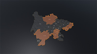 四川省3D地图-黑金版三维地图