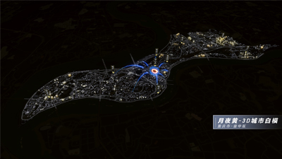 月夜黄-重庆市渝中区3D城市白模
