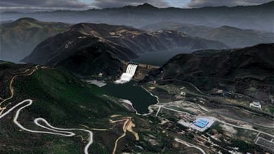 水坝效果
